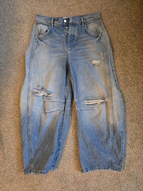 We The Free faded blue denim jeans